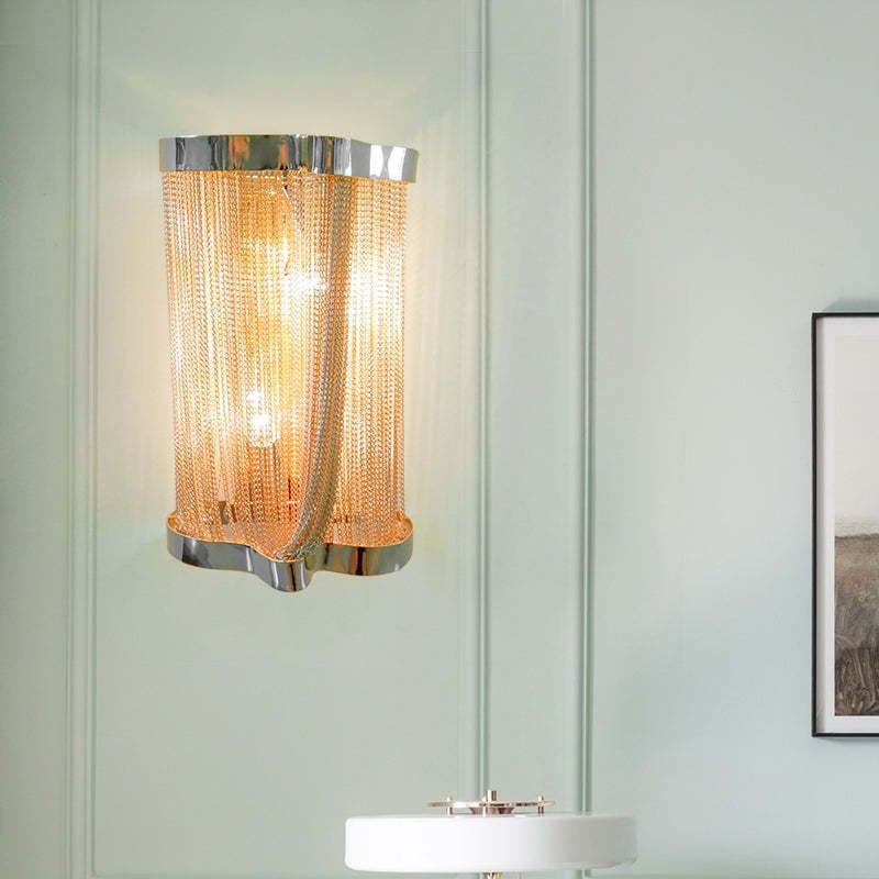 Aluminum Chain Tassel Wall Sconce