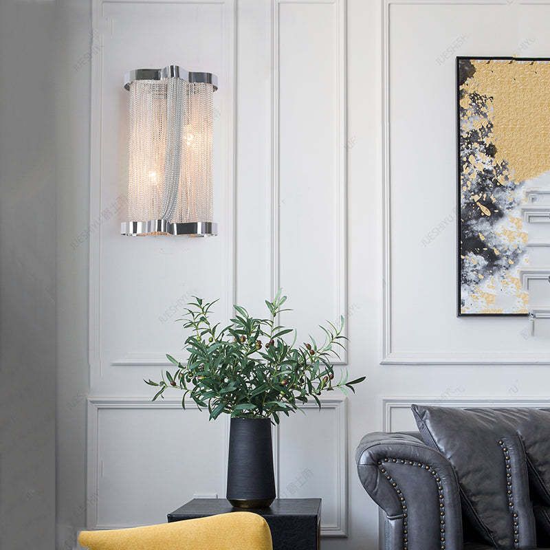 Aluminum Chain Tassel Wall Sconce