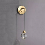 Faceted Crystal Prisms Wall Sconce