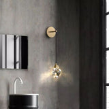 Faceted Crystal Prisms Wall Sconce