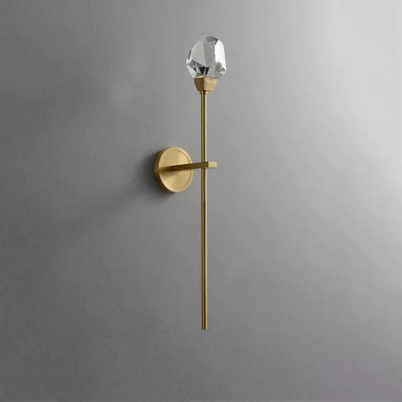 Faceted Crystal Prisms Wall Sconce (Rod)