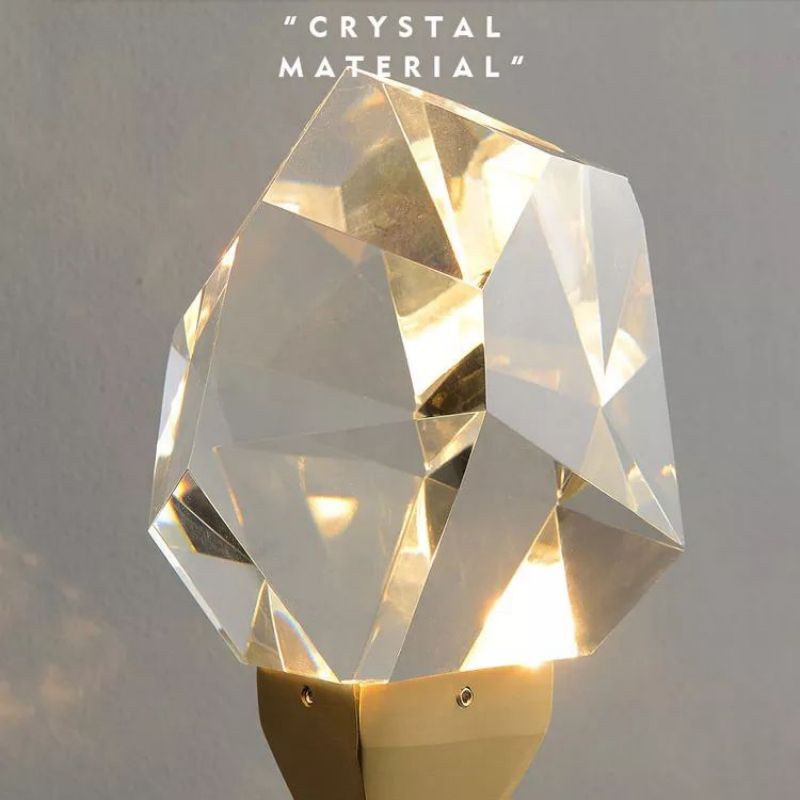 Faceted Crystal Prisms Wall Sconce (Rod)