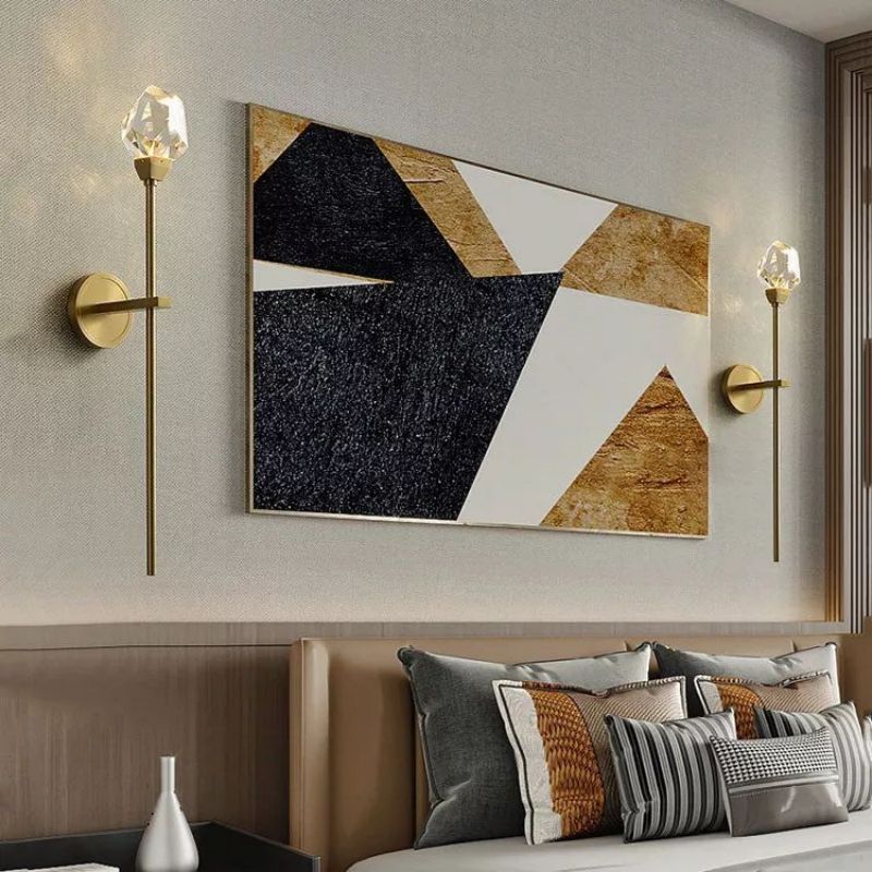 Faceted Crystal Prisms Wall Sconce (Rod)
