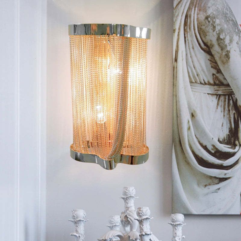 Aluminum Chain Tassel Wall Sconce