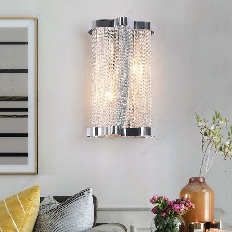 Aluminum Chain Tassel Wall Sconce